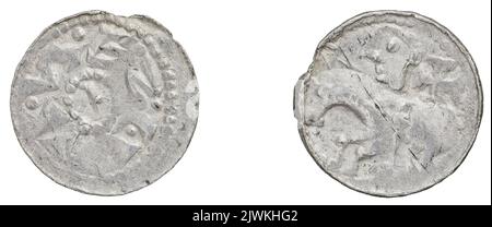 denarius (type ducal). BOLESŁAW II Śmiały (król Polski ; 1058-1079), règle Banque D'Images