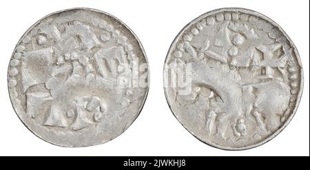 denarius (type ducal). BOLESŁAW II Śmiały (król Polski ; 1058-1079), règle Banque D'Images