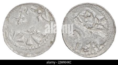 denarius (type ducal). BOLESŁAW II Śmiały (król Polski ; 1058-1079), règle Banque D'Images