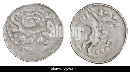 denarius (type ducal). BOLESŁAW II Śmiały (król Polski ; 1058-1079), règle Banque D'Images