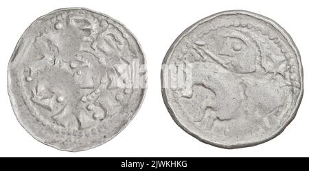 denarius (type ducal). BOLESŁAW II Śmiały (król Polski ; 1058-1079), règle Banque D'Images