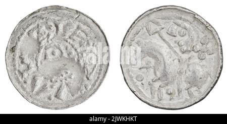 denarius (type ducal). BOLESŁAW II Śmiały (król Polski ; 1058-1079), règle Banque D'Images