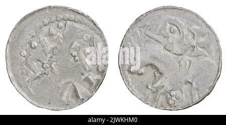 denarius (type ducal). BOLESŁAW II Śmiały (król Polski ; 1058-1079), règle Banque D'Images