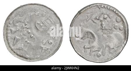 denarius (type ducal). BOLESŁAW II Śmiały (król Polski ; 1058-1079), règle Banque D'Images