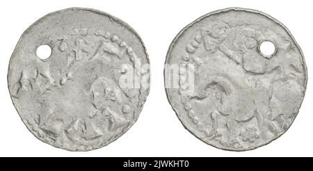 denarius (type ducal). BOLESŁAW II Śmiały (król Polski ; 1058-1079), règle Banque D'Images