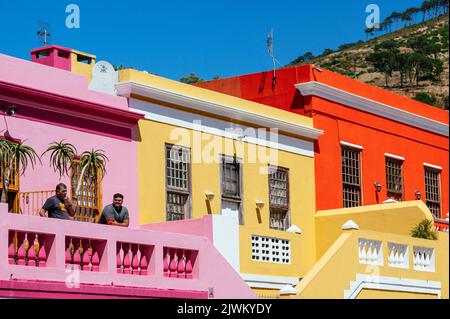 Quartier de Bo-Kaap, le Cap, Cap occidental, Afrique du Sud Banque D'Images