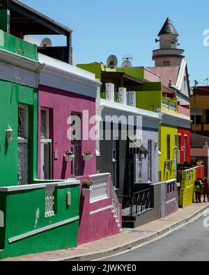 Quartier de Bo-Kaap, le Cap, Cap occidental, Afrique du Sud Banque D'Images