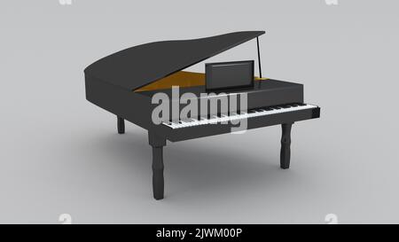 3d effectuer le rendu de l'illustration du piano à queue Banque D'Images