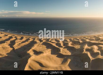 Vue aérienne de Sand Dunes, parc national Addo Elephant, Eastern Cape, Afrique du Sud Banque D'Images