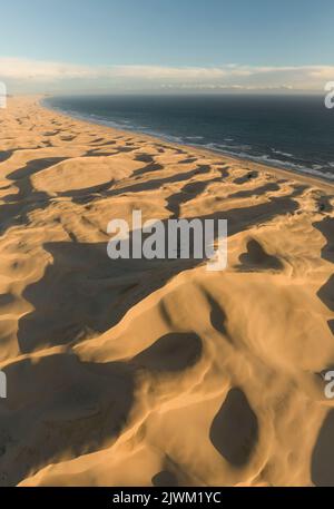 Vue aérienne de Sand Dunes, parc national Addo Elephant, Eastern Cape, Afrique du Sud Banque D'Images