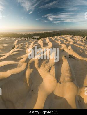 Vue aérienne de Sand Dunes, parc national Addo Elephant, Eastern Cape, Afrique du Sud Banque D'Images