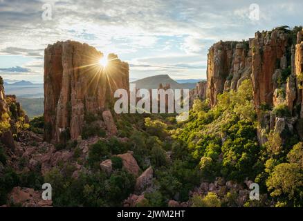 Vallée de la Désolation, parc national de Camdeboo, Graaff-Reinet, Eastern Cape, Afrique du Sud Banque D'Images