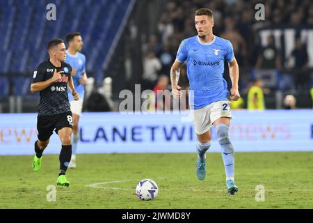 Sergej Milinkovic-Savic de S.S. LAZIO pendant les 5th jours de la série A Championship entre S.S. Lazio vs S.S.C. Napoli le 3th septembre 2022 au Stadio Olimpico à Rome, Italie. Banque D'Images