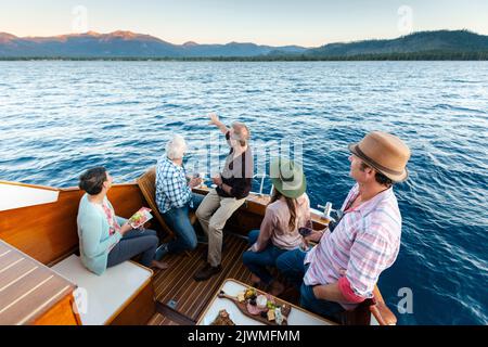 Vue sur les montagnes de South Lake Tahoe, Californie. Banque D'Images