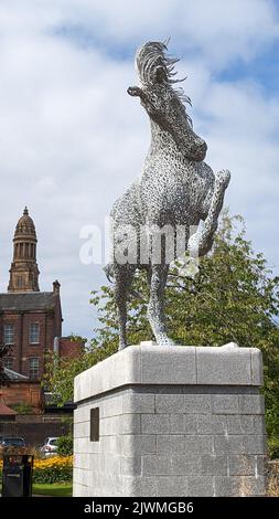 Gingembre le cheval par Andy Scott, Greenock Banque D'Images