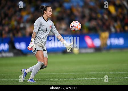 Sydney, Australie. 06th septembre 2022. Kailen Sheridan (GK) du Canada en action pendant le match international des femmes amicales entre les Matildes d'Australie et le Canada au stade Allianz sur 06 septembre 2022 à Sydney, en Australie. Credit: Izhar Ahmed Khan/Alamy Live News/Alamy Live News Banque D'Images