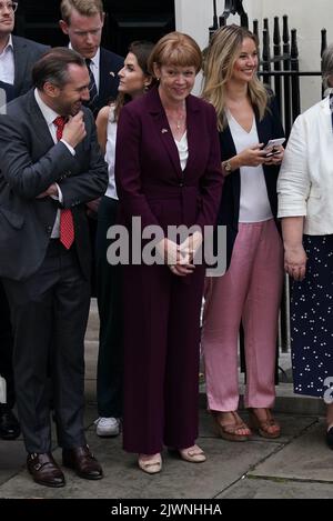 Wendy Morton attend l'arrivée du nouveau Premier ministre Liz Truss à Downing Street, Londres, après avoir rencontré la reine Elizabeth II et accepté son invitation à devenir Premier ministre et à former un nouveau gouvernement. Date de la photo: Mardi 6 septembre 2022. Banque D'Images