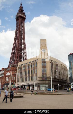 Blackpool illuminations promenade front de mer Angleterre Banque D'Images