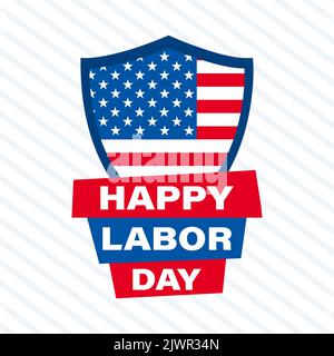 Fête du travail aux États-Unis. Fond, affiche, carte, illustration vectorielle de bannière Illustration de Vecteur
