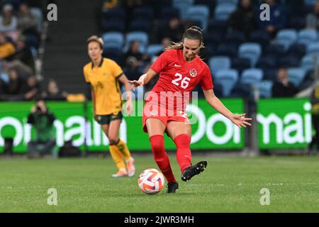 Moore Park, Australie. 06th septembre 2022. Marie Levasseur, de l'équipe canadienne de soccer féminin, en action pendant le match 2 du match de soccer amical féminin international entre l'Australie et le Canada au stade Allianz. Crédit : SOPA Images Limited/Alamy Live News Banque D'Images