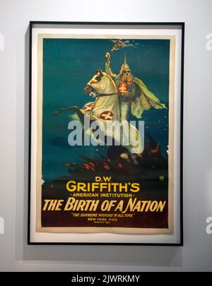 Poster de film pour le film "la naissance d'une nation" par D.W. Griffith. Banque D'Images
