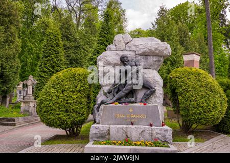 Ivan Franko grave Lviv, Ukraine Banque D'Images