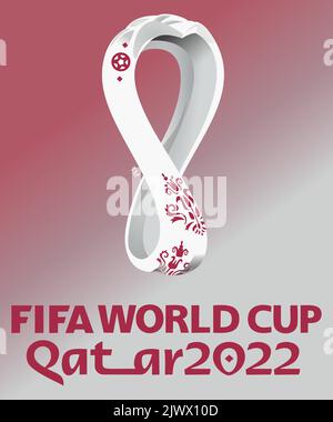 Logo de la coupe du monde de la FIFA 2022. Qatar 2022 Illustration de Vecteur