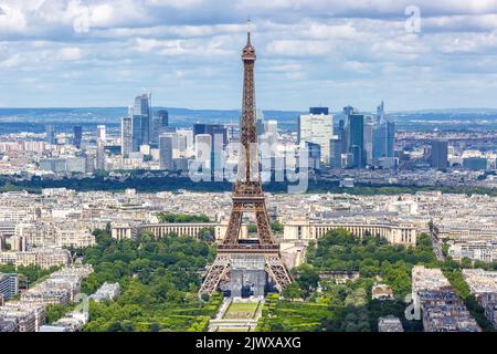 Paris Tour Eiffel Voyage point de repère d'au-dessus de la vue de dessus en France Banque D'Images