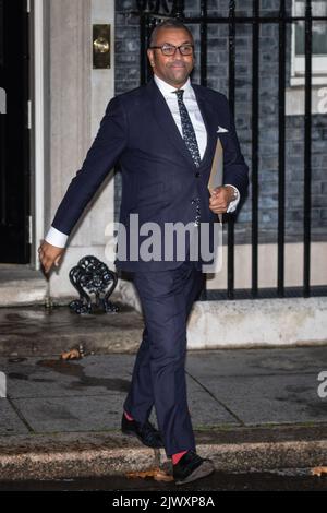 Downing Street, Londres, Royaume-Uni. 6th septembre 2022. James habilement, député de Braintree, nouveau secrétaire aux Affaires étrangères. Il a été auparavant secrétaire à l'éducation et a également été ministre d'État pour l'Europe et l'Amérique du Nord au Ministère des affaires étrangères. Il est confirmé que les nouveaux ministres forment le gouvernement sous la direction du premier ministre Liz Truss à partir d'aujourd'hui. Credit: Imagetraceur/Alamy Live News Banque D'Images