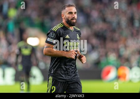 Glasgow, Royaume-Uni. 06th septembre 2022. Carvajal de Madrid pendant le match de football de la Ligue des champions de l'UEFA entre le Celtic et le Real Madrid au Celtic Park, Parkhead à Glasgow, Écosse crédit: SPP Sport Press photo. /Alamy Live News Banque D'Images