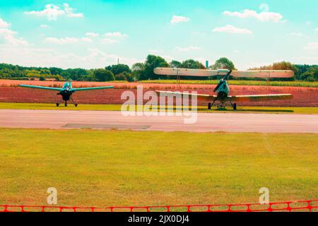 Spectacle aérien de Sherburn dans le Yorkshire Angleterre et rassemblement social Banque D'Images