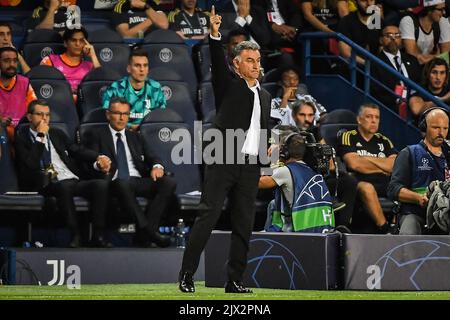 Paris, France, France. 6th septembre 2022. Christophe GALTIER du PSG lors du match de l'UEFA Champions League groupe H entre Paris Saint-Germain et Juventus FC au stade du Parc des Princes sur 06 septembre 2022 à Paris, France. (Credit image: © Matthieu Mirville/ZUMA Press Wire) Credit: ZUMA Press, Inc./Alamy Live News Banque D'Images