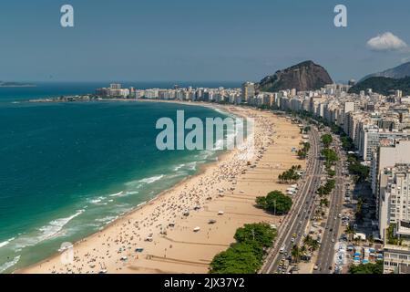 Rio de Janeiro, Brésil. Plage de Copacabana sur 03 septembre 2022. Banque D'Images