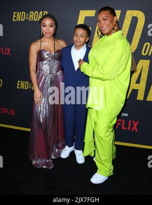 Hollywood, États-Unis. 06th septembre 2022. La reine Latifah, Shaun Dixon, Mychala Faith Lee arrive à la première de LOS Angeles de L'EXTRÉMITÉ DE LA ROUTE qui s'est tenue au théâtre Tudum à Hollywood, CA le mardi, 6 septembre 2022 . (Photo de Juan Pablo Rico/Sipa USA) crédit: SIPA USA/Alay Live News Banque D'Images