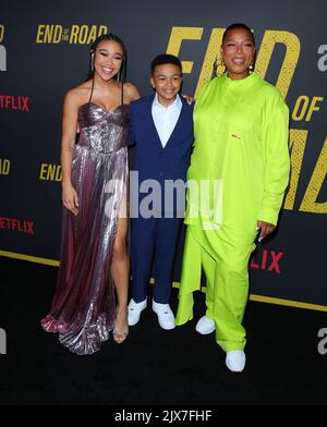 Hollywood, États-Unis. 06th septembre 2022. La reine Latifah, Shaun Dixon, Mychala Faith Lee arrive à la première de LOS Angeles de L'EXTRÉMITÉ DE LA ROUTE qui s'est tenue au théâtre Tudum à Hollywood, CA le mardi, 6 septembre 2022 . (Photo de Juan Pablo Rico/Sipa USA) crédit: SIPA USA/Alay Live News Banque D'Images