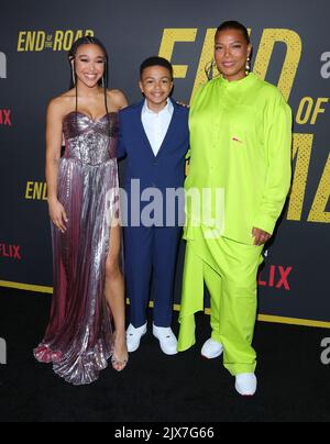 Hollywood, États-Unis. 06th septembre 2022. La reine Latifah, Shaun Dixon, Mychala Faith Lee arrive à la première de LOS Angeles de L'EXTRÉMITÉ DE LA ROUTE qui s'est tenue au théâtre Tudum à Hollywood, CA le mardi, 6 septembre 2022 . (Photo de Juan Pablo Rico/Sipa USA) crédit: SIPA USA/Alay Live News Banque D'Images