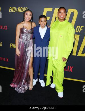 Hollywood, États-Unis. 06th septembre 2022. La reine Latifah, Shaun Dixon, Mychala Faith Lee arrive à la première de LOS Angeles de L'EXTRÉMITÉ DE LA ROUTE qui s'est tenue au théâtre Tudum à Hollywood, CA le mardi, 6 septembre 2022 . (Photo de Juan Pablo Rico/Sipa USA) crédit: SIPA USA/Alay Live News Banque D'Images
