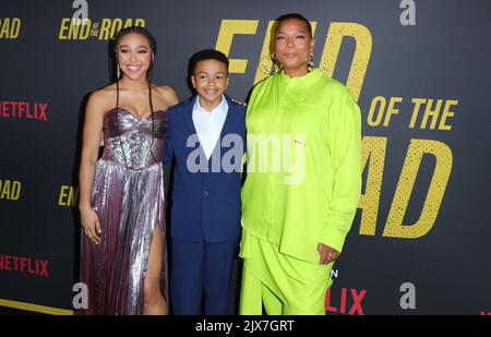 Hollywood, États-Unis. 06th septembre 2022. La reine Latifah, Shaun Dixon, Mychala Faith Lee arrive à la première de LOS Angeles de L'EXTRÉMITÉ DE LA ROUTE qui s'est tenue au théâtre Tudum à Hollywood, CA le mardi, 6 septembre 2022 . (Photo de Juan Pablo Rico/Sipa USA) crédit: SIPA USA/Alay Live News Banque D'Images