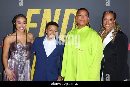 Hollywood, États-Unis. 06th septembre 2022. Milicent Shelton, Queen Latifah, Shaun Dixon, Mychala Faith Lee arrive à la première de LOS Angeles de L'EXTRÉMITÉ DE LA ROUTE qui s'est tenue au théâtre Tudum à Hollywood, CA le mardi, 6 septembre 2022 . (Photo de Juan Pablo Rico/Sipa USA) crédit: SIPA USA/Alay Live News Banque D'Images
