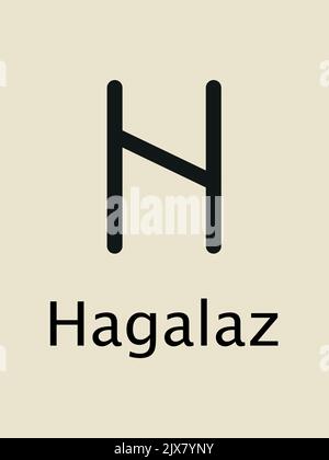 Hagalaz Runes. Collection complète d'alphabet Rune, futhark. Écrire des Allemands anciens. Symboles vectoriels Mystiques. Illustration ésotérique, occulte, magique Illustration de Vecteur