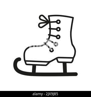 Logo Vector Winter. Icône en forme d'arbre de Noël noir et blanc Illustration de Vecteur