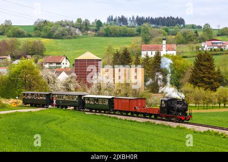 Train à vapeur Haertsfeld Schaettere train ferroviaire du musée de la locomotive à Iggenhausen en Allemagne Banque D'Images