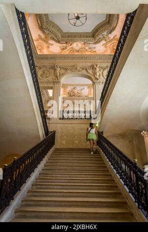 Stair Hall dans le Musée Picasso, une galerie d'art située à l'Hôtel Salé dans la rue de Thorigny, dans le quartier du Marais dédié aux travaux du Spa Banque D'Images