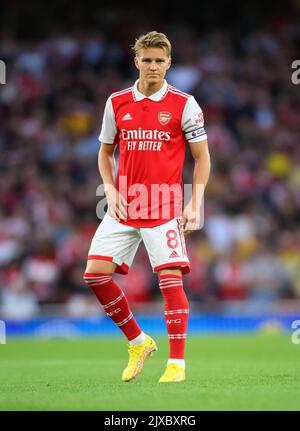 31 août 2022 - Arsenal / Aston Villa - Premier League - Emirates Stadium Martin Odegaard d'Arsenal pendant le match au stade Emirates. Image : Mark pain / Alamy Banque D'Images