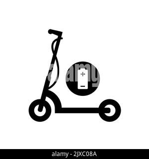 Icône de scooter électrique. Illustration vectorielle de l'éco-transport pour le style de vie urbain. Illustration de Vecteur