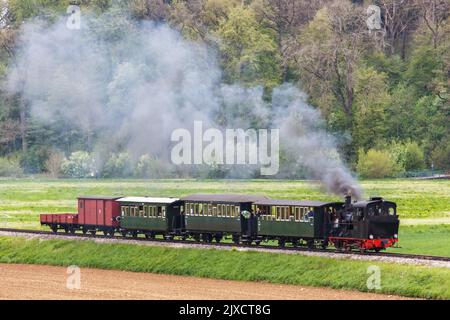 Train à vapeur Haertsfeld Schaettere train ferroviaire du musée de la locomotive à Iggenhausen en Allemagne Banque D'Images