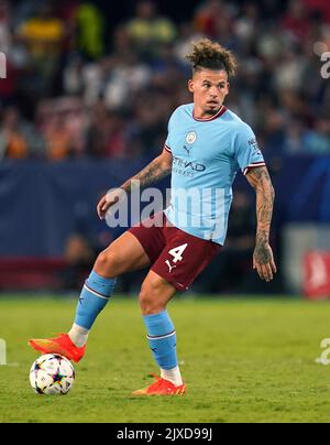 Kalvin Phillips de Manchester City lors du match G de l'UEFA Champions League au stade Ramon Sanchez Pizjuan à Séville, en Espagne. Date de la photo: Mardi 6 septembre 2022. Banque D'Images