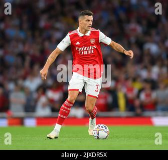 31 août 2022 - Arsenal v Aston Villa - Premier League - Emirates Stadium Arsenal's Granit Xhaka pendant le match au stade Emirates. Image : Mark pain / Alamy Banque D'Images