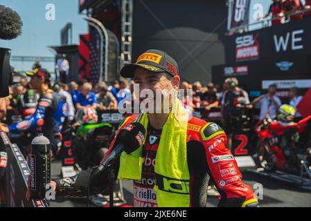 Alvaro Bautista gagnant Super Bike Round Misano 2022 Banque D'Images