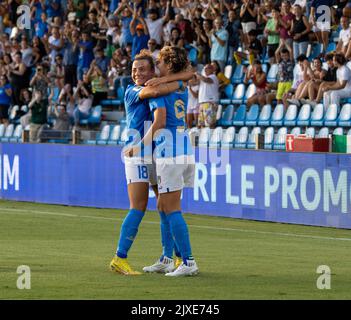 Ferrara, Italie contre la Roumanie qualification pour la coupe du monde des femmes Banque D'Images